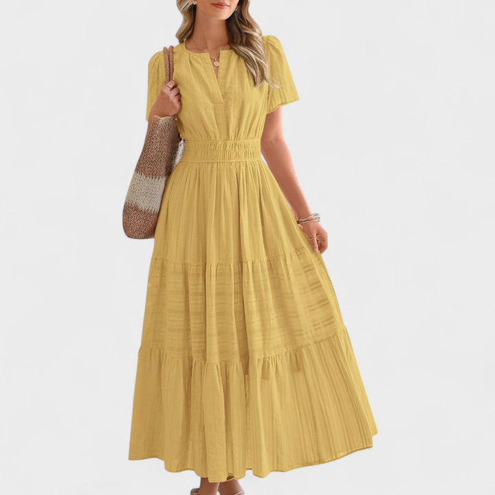 Maura - Short Sleeve Summer Maxi Dress