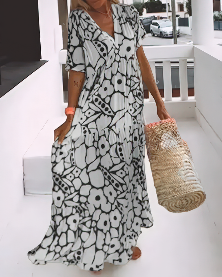 ZOÉ™ | Printed V-Neck Light Dress