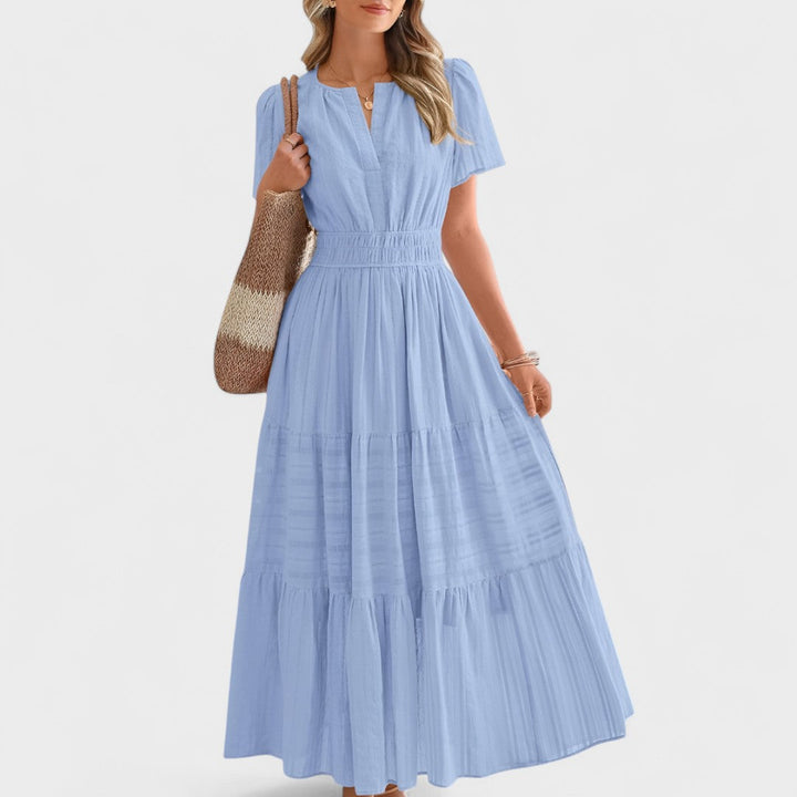 Maura - Short Sleeve Summer Maxi Dress