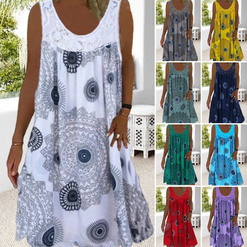 Paduch – Printed Sleeveless Summer Dress for Casual Wear