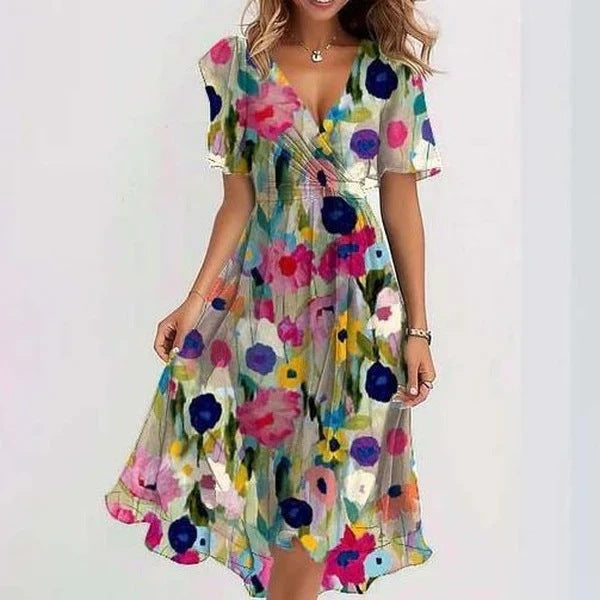 Lina™ | Chic Short Sleeve Dress