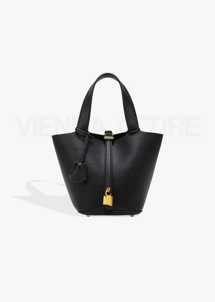 Odette – Minimalist Bucket Bag with Gold Detail