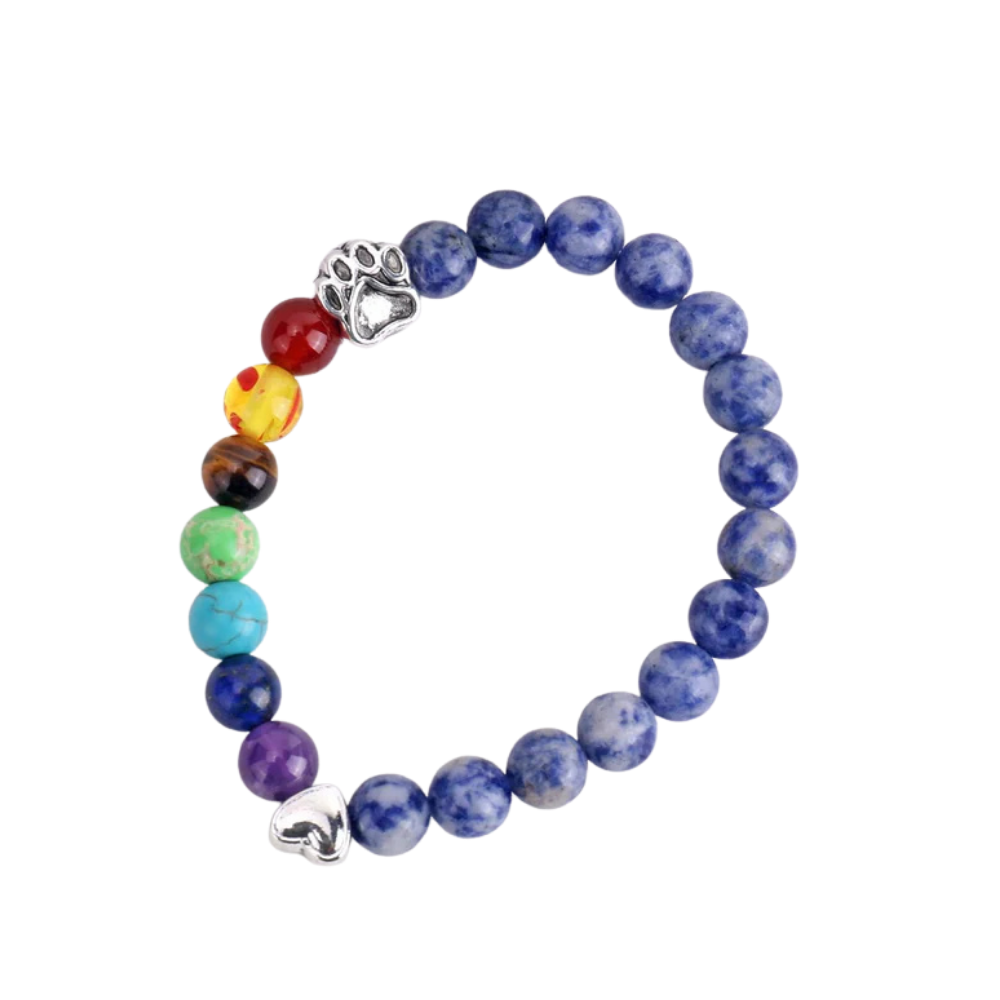 Rainbow Chakra Bracelet with 7 Natural Stone Beads – LUMIN
