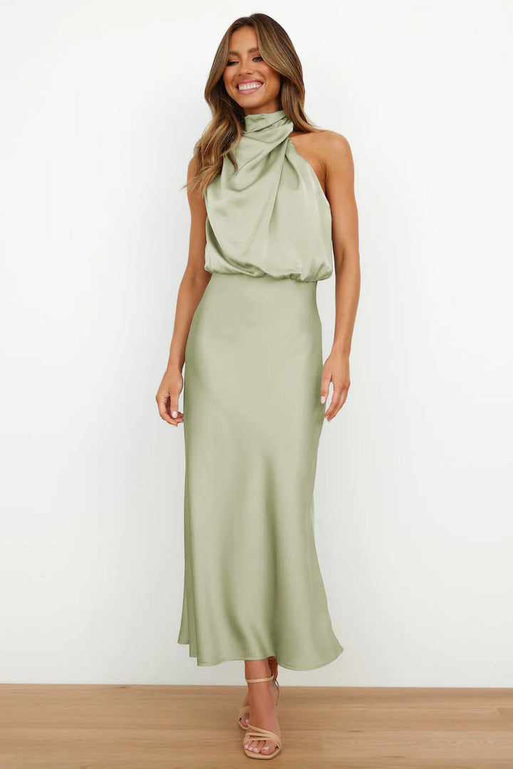 Lydia | Langes Halterneck-Kleid