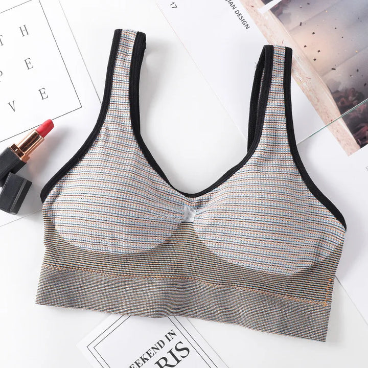 Women's Seamless Push-Up Bra - Comfortable Non-Wire Sports Top with Padded Support - Stylish Lingerie