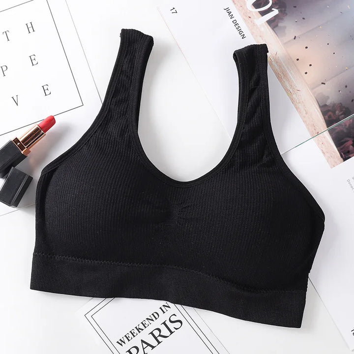 Women's Seamless Push-Up Bra - Comfortable Non-Wire Sports Top with Padded Support - Stylish Lingerie