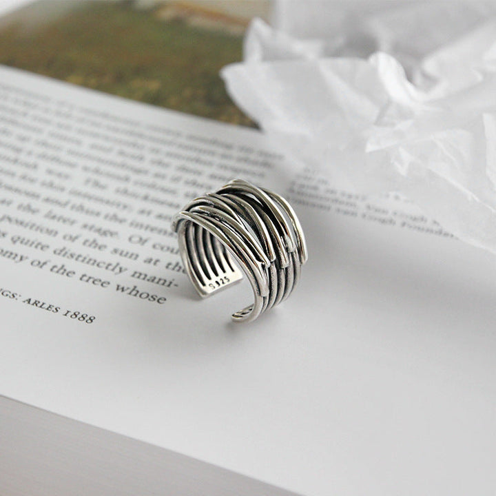Adjustable Silver Stacked Ring
