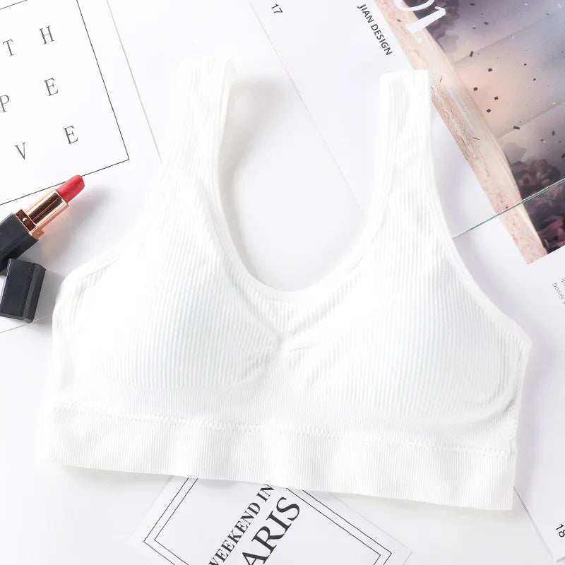 Women's Seamless Push-Up Bra - Comfortable Non-Wire Sports Top with Padded Support - Stylish Lingerie