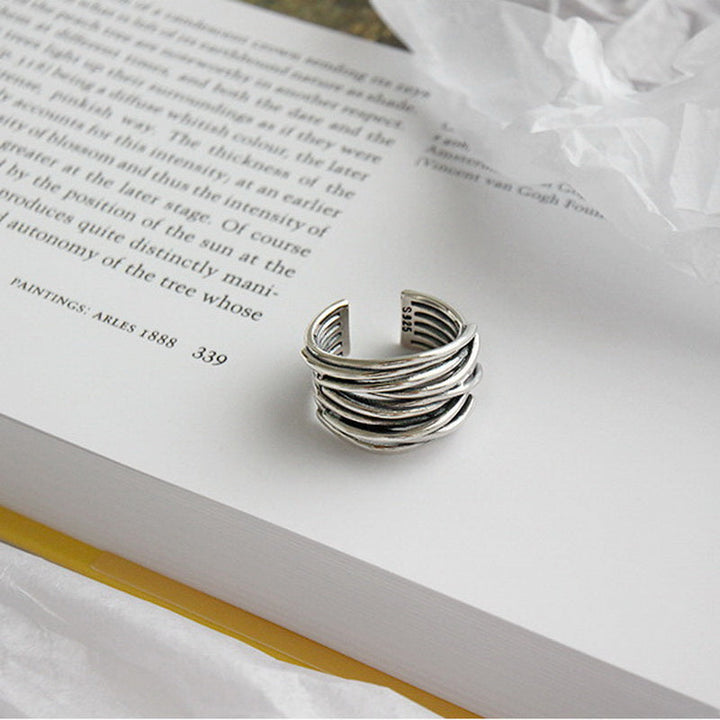 Adjustable Silver Stacked Ring