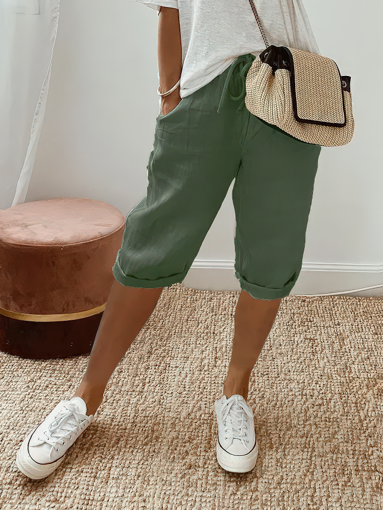 Marthe™ | Cozy Rolled Hem Shorts
