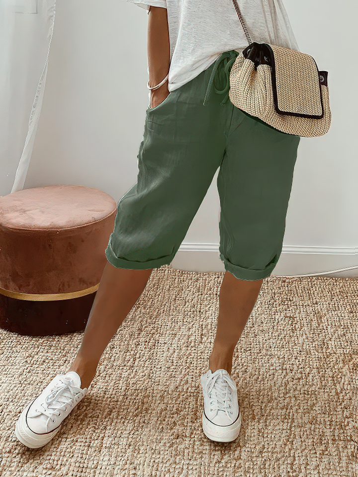 Marthe™ | Cozy Rolled Hem Shorts