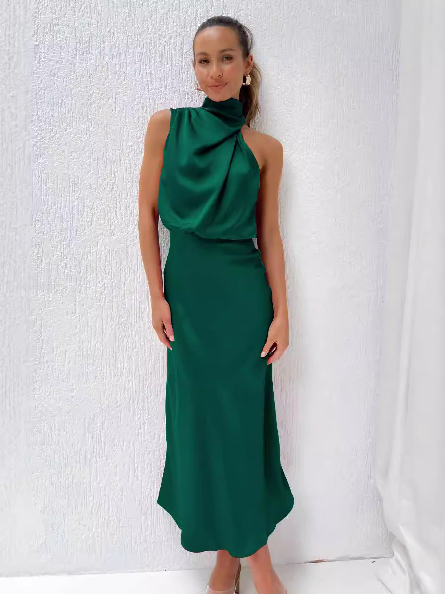 Lydia | Langes Halterneck-Kleid