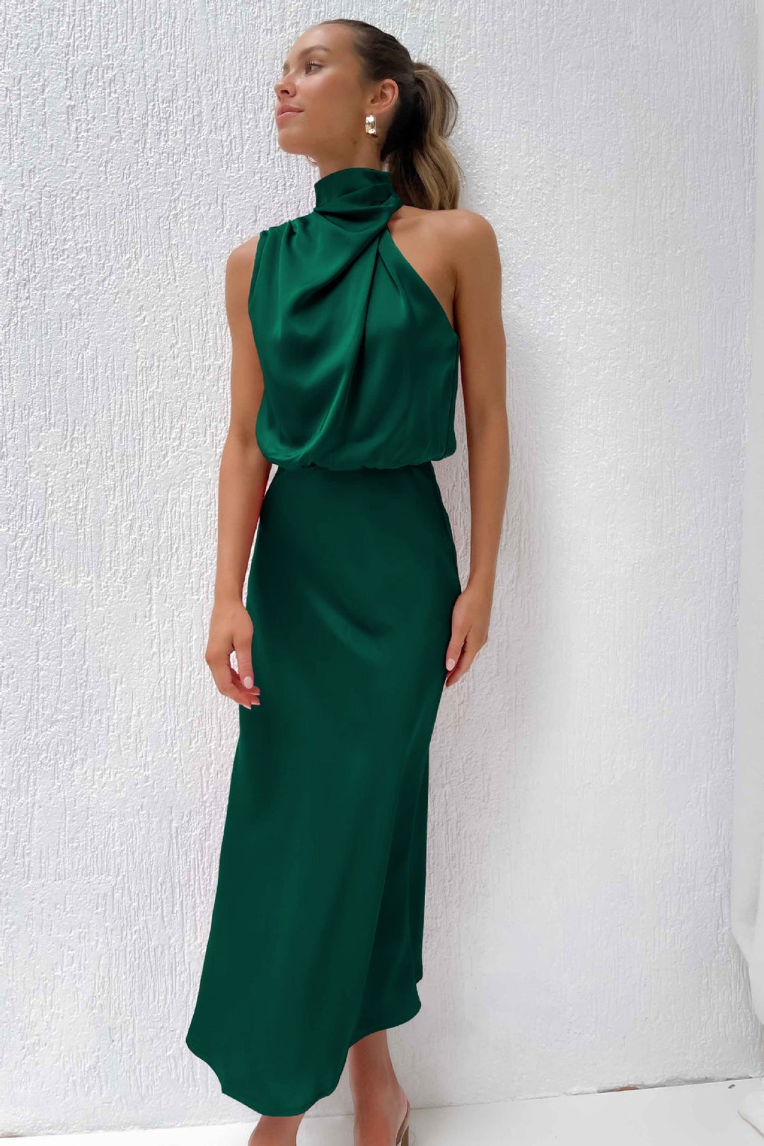 Lydia | Langes Halterneck-Kleid