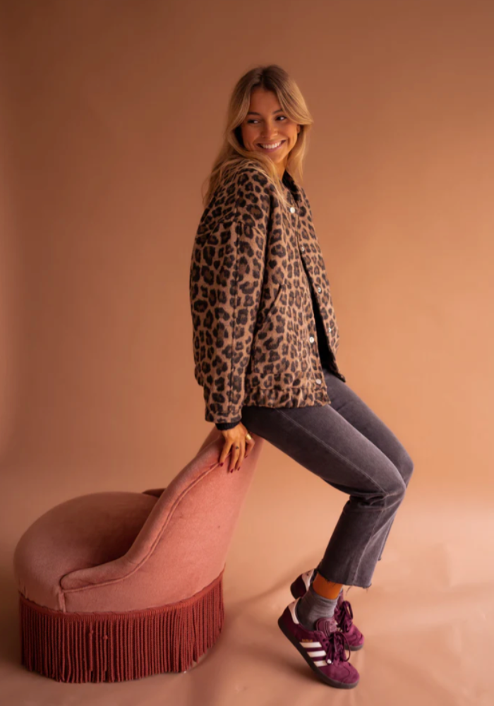 LEONA™ | Leopard-Bomberjacke