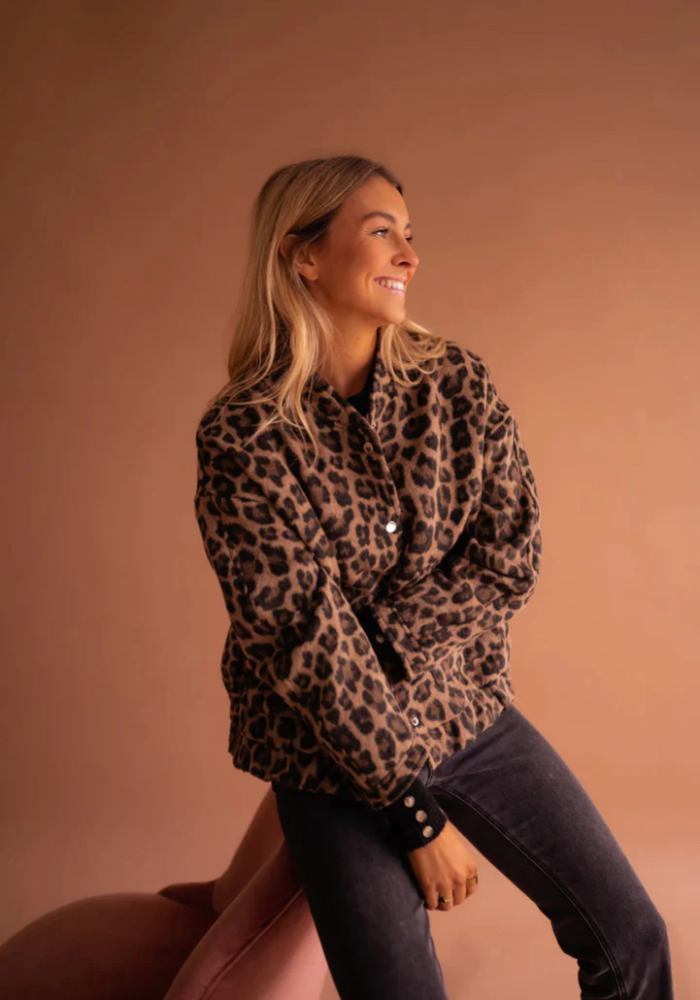 LEONA™ | Leopard-Bomberjacke