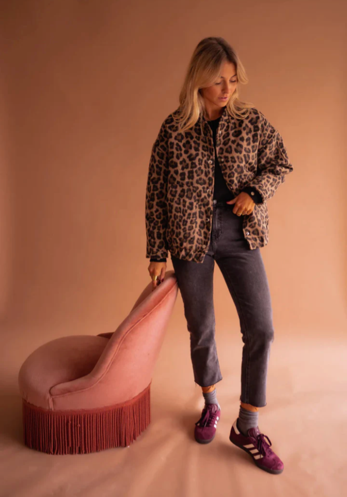 LEONA™ | Leopard-Bomberjacke