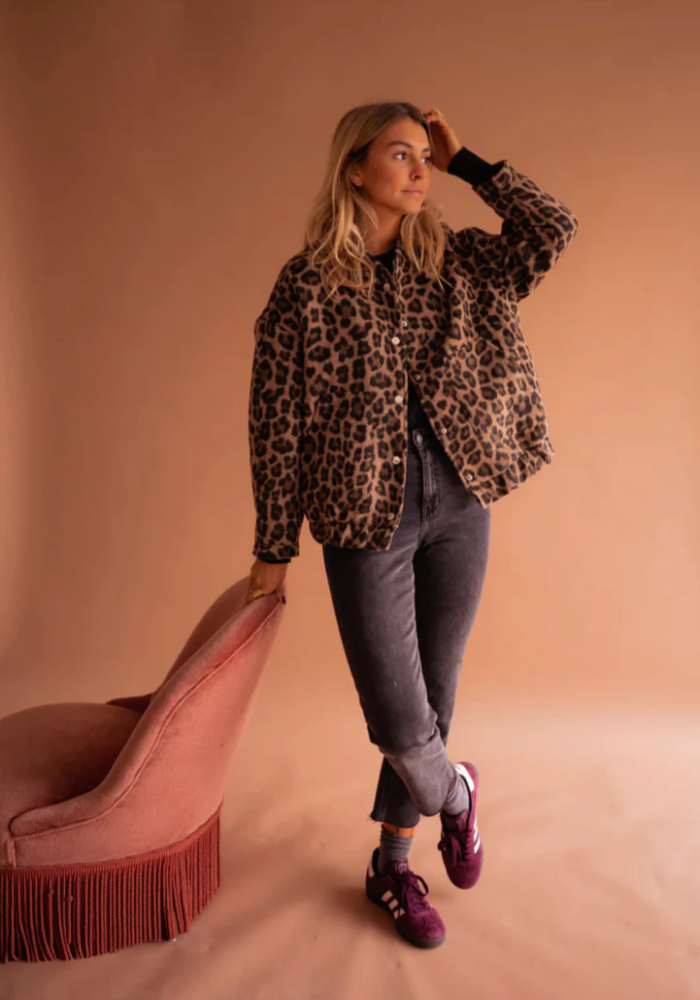 LEONA™ | Leopard-Bomberjacke