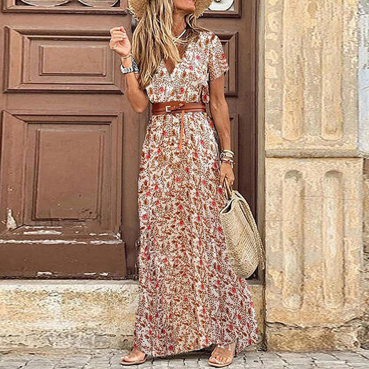 Liora Maxi Ibiza Dress in Boho Style + Complimentary Belt
