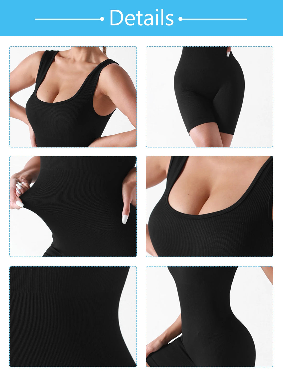 Seamless Elastic Jumpsuit Shorts for Fitness and Yoga - European and American Style Onesie