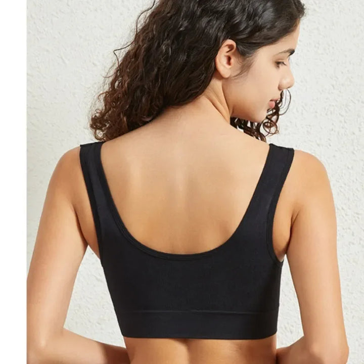 Women's S-5XL Seamless Push-Up Sports Bra - Wire-Free Crop Top, Solid Color, Breathable Lingerie Without Padding