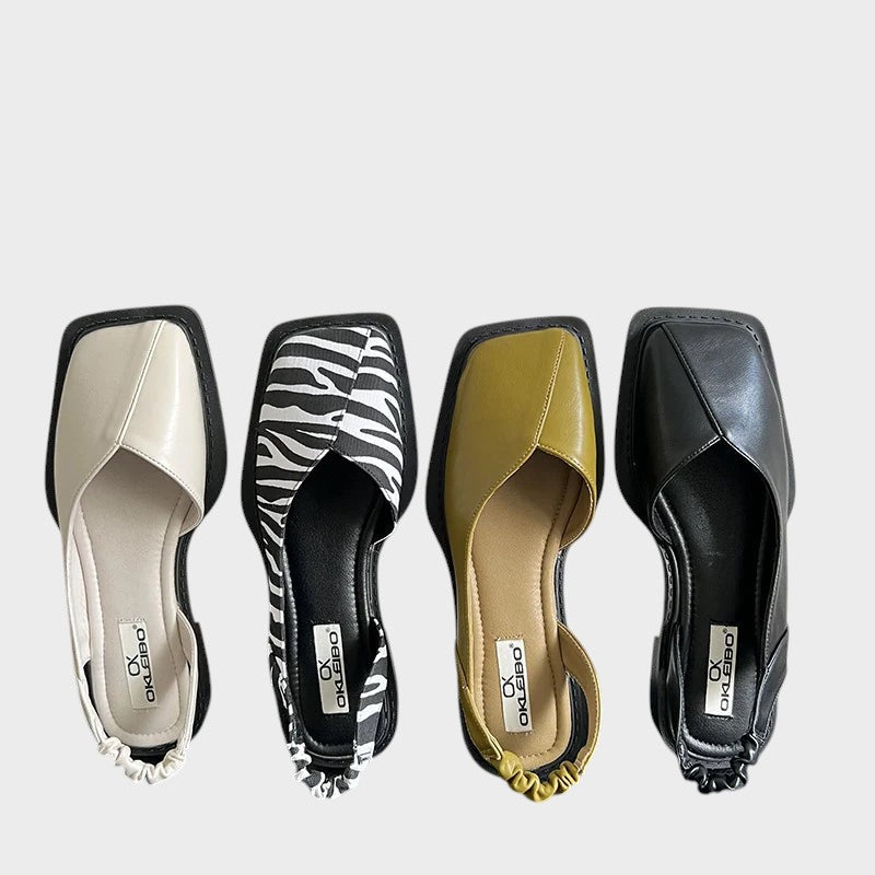 Lea™ | Slingback Sandals with Square Toe