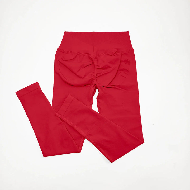 Women's Seamless Sporty Leggings - V-Waist Booty Scrunch Yoga Pants for Fitness, Gym, Running, and Workouts