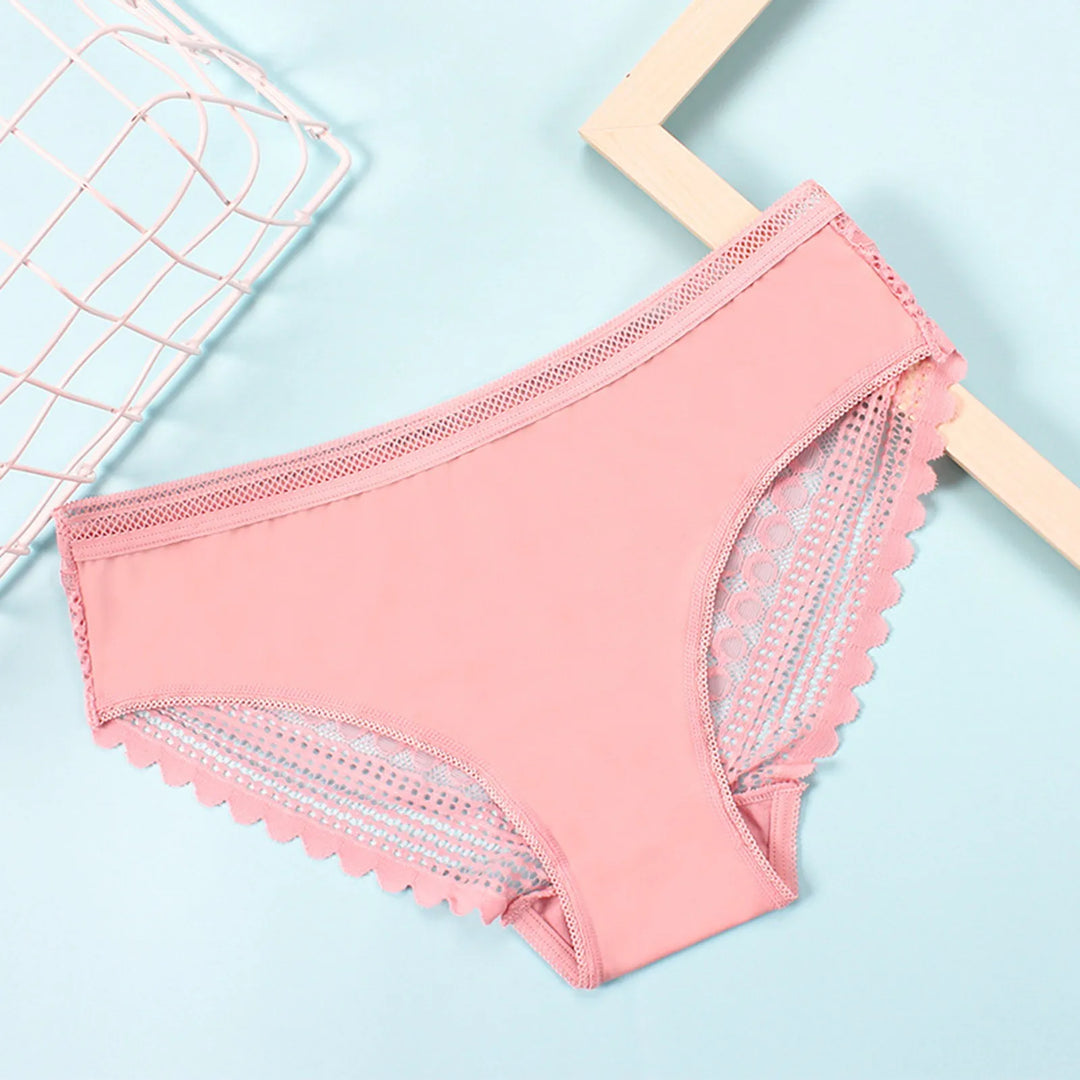 Elegant French Lace Women's Panties - Soft Seamless Briefs, Breathable Sheer Underwear, Intimate Lingerie