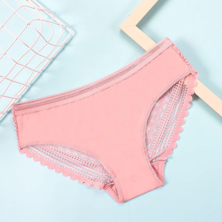 Elegant French Lace Women's Panties - Soft Seamless Briefs, Breathable Sheer Underwear, Intimate Lingerie