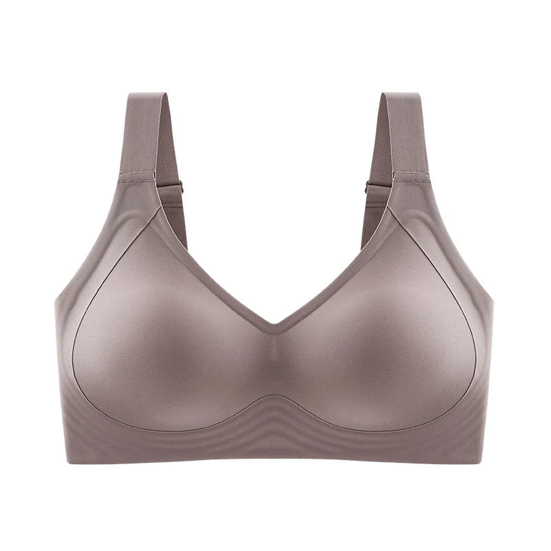 Women's Plus Size Wireless Push-Up Bra - Seamless Thin Cup Bralette, Stylish Brassiere Available in Sizes M-6XL