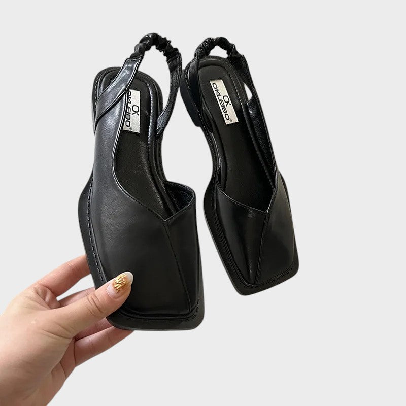 Lea™ | Slingback Sandals with Square Toe
