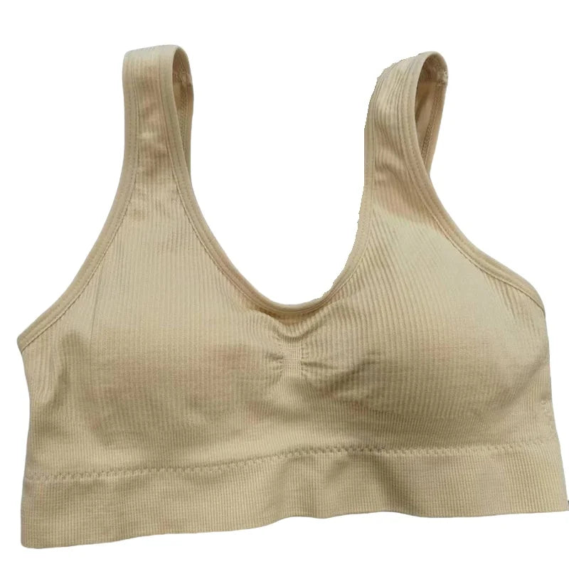 Women's Seamless Push-Up Bra - Comfortable Non-Wire Sports Top with Padded Support - Stylish Lingerie