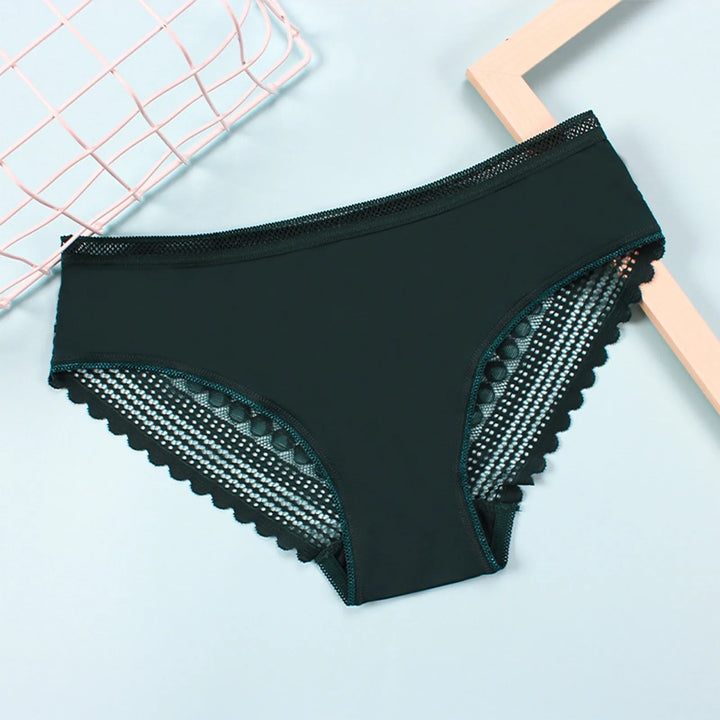 Elegant French Lace Women's Panties - Soft Seamless Briefs, Breathable Sheer Underwear, Intimate Lingerie