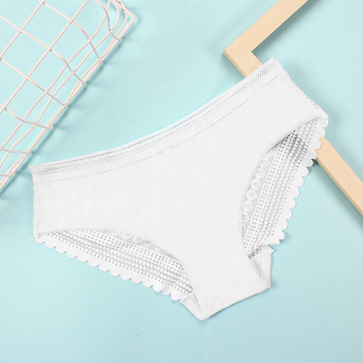 Elegant French Lace Women's Panties - Soft Seamless Briefs, Breathable Sheer Underwear, Intimate Lingerie