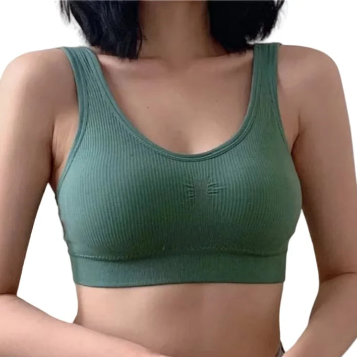 Women's Seamless Push-Up Bra - Comfortable Non-Wire Sports Top with Padded Support - Stylish Lingerie