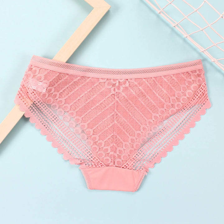 Elegant French Lace Women's Panties - Soft Seamless Briefs, Breathable Sheer Underwear, Intimate Lingerie