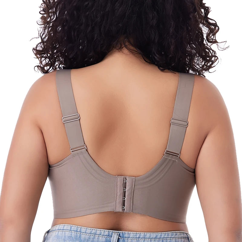 Women's Plus Size Wireless Push-Up Bra - Seamless Thin Cup Bralette, Stylish Brassiere Available in Sizes M-6XL