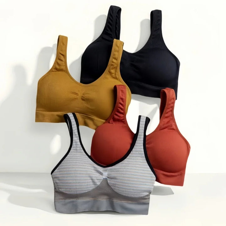 Women's Seamless Push-Up Bra - Comfortable Non-Wire Sports Top with Padded Support - Stylish Lingerie