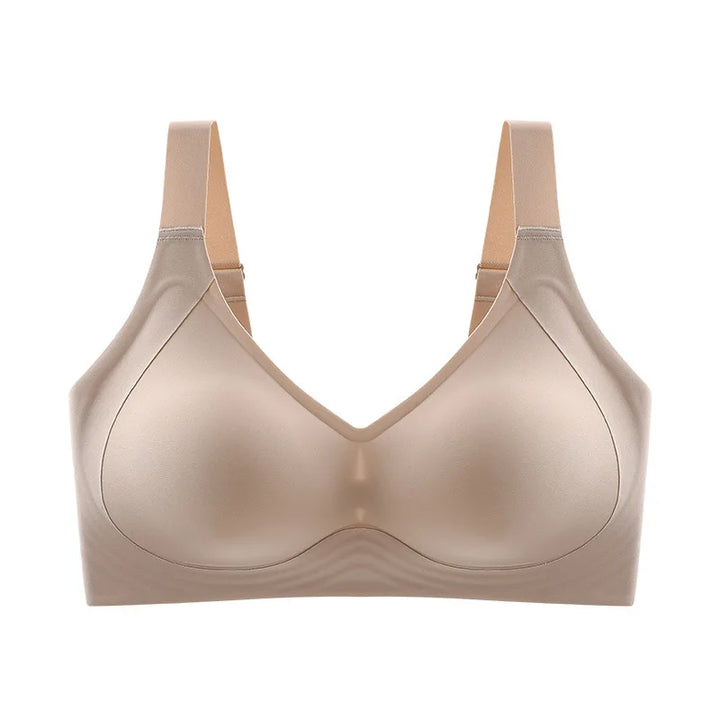Women's Plus Size Wireless Push-Up Bra - Seamless Thin Cup Bralette, Stylish Brassiere Available in Sizes M-6XL