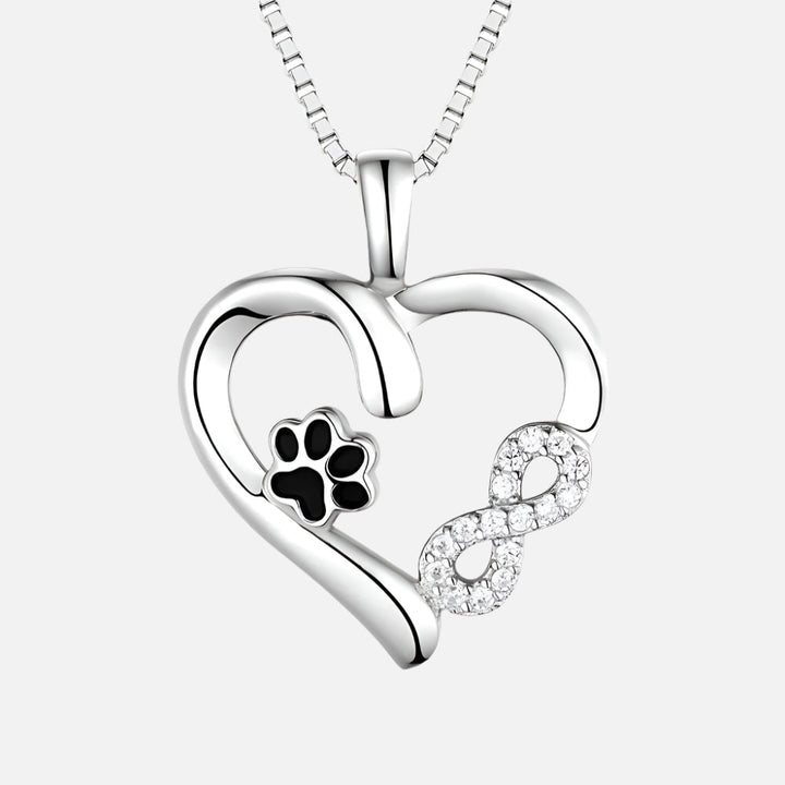 Sorea - Heart Necklace Adorned with an Infinity Symbol
