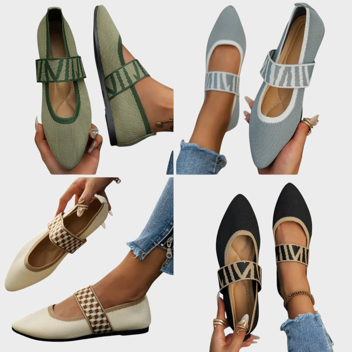 Augusta | Stylish and Comfortable Turned Strap Flats