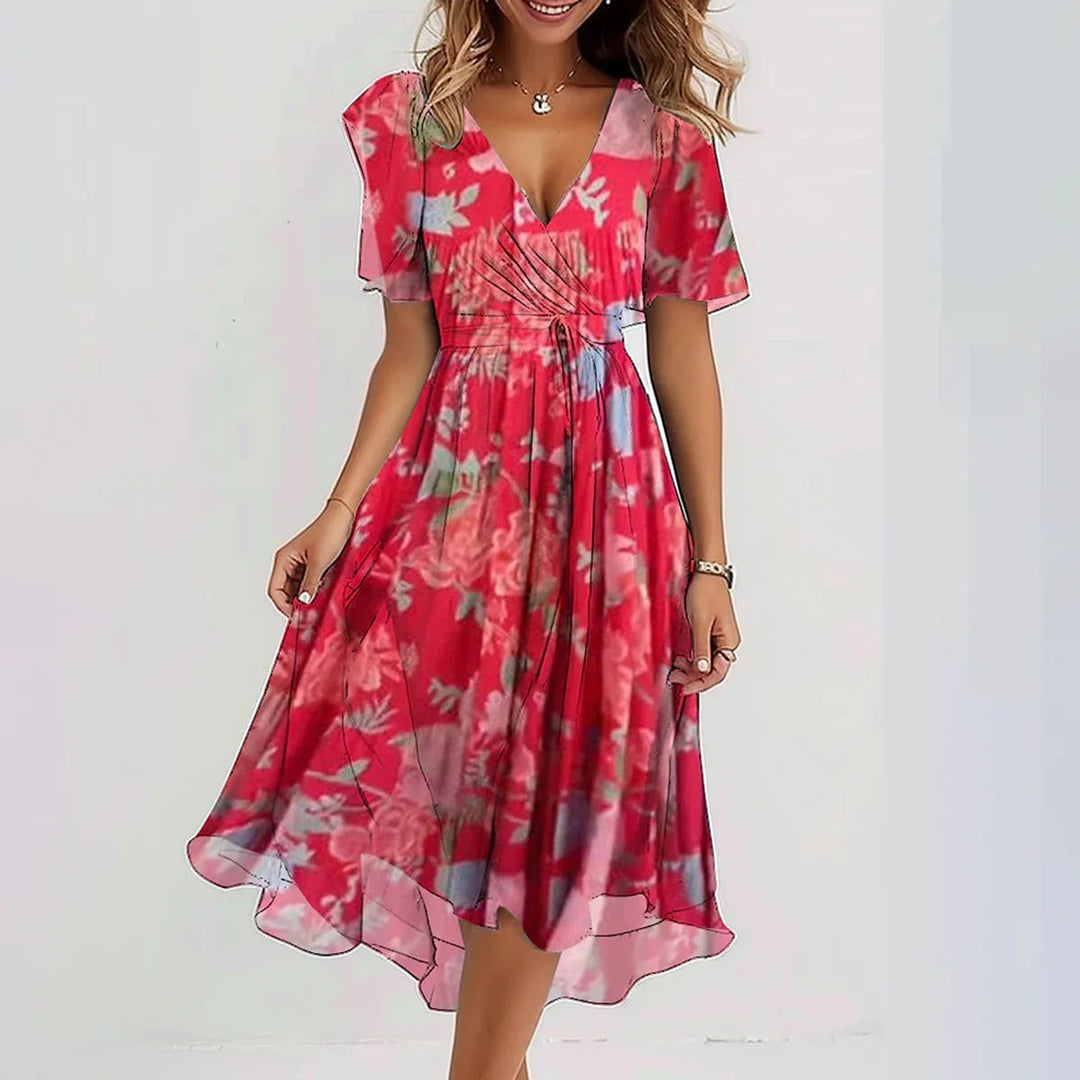 Lina™ | Chic Short Sleeve Dress