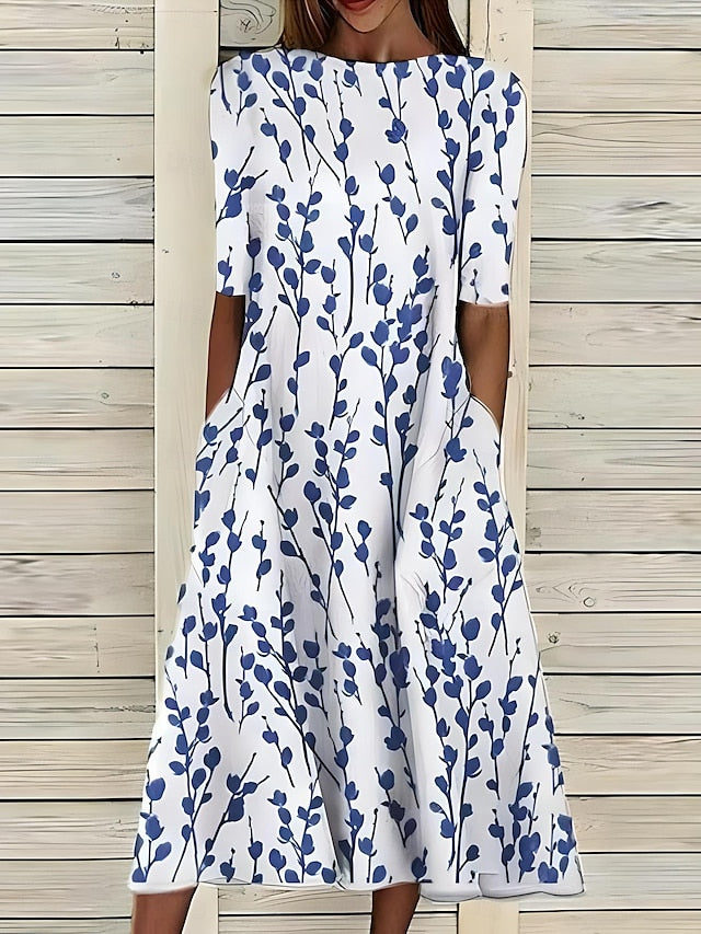 Malgorzata – Coastal Floral Summer Midi Dress