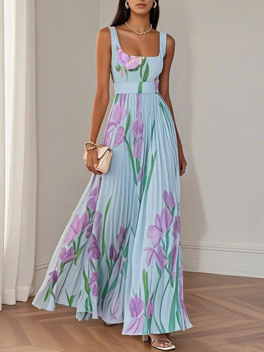 Liviana | Elegant Pleated Maxi Dress