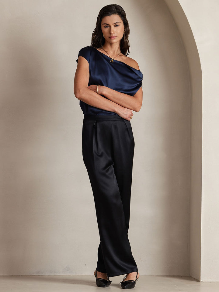19 Momme Relaxed Silk Wide-Leg Trousers