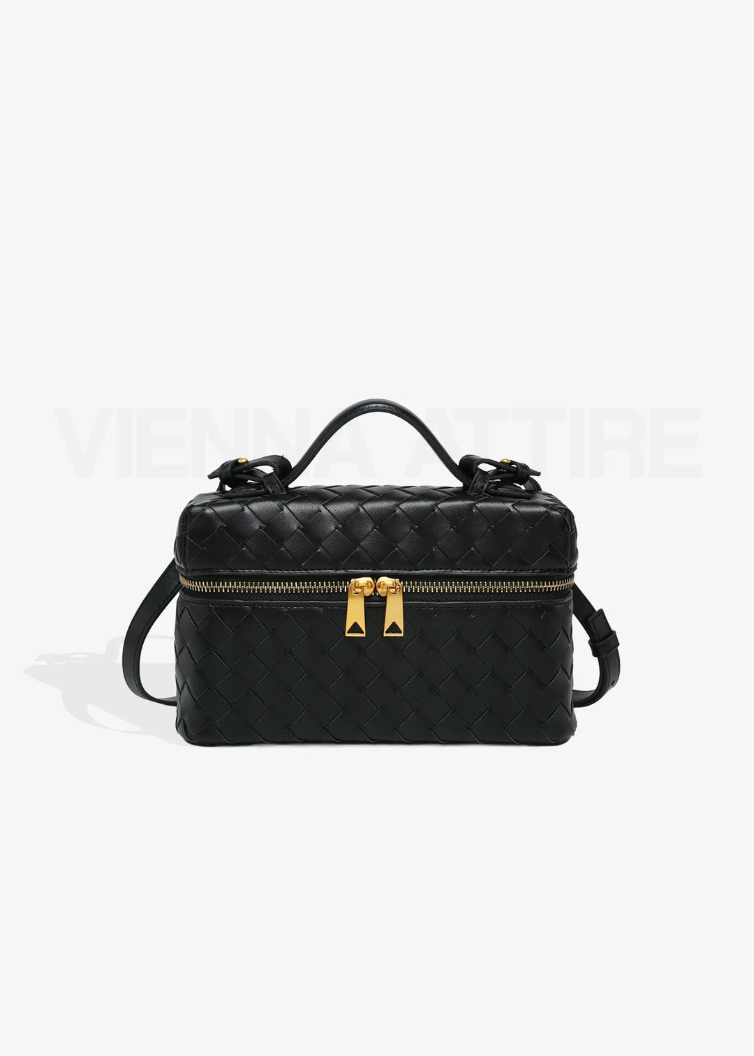 Aria – Structured Mini-Bag with Handle and Gold Details