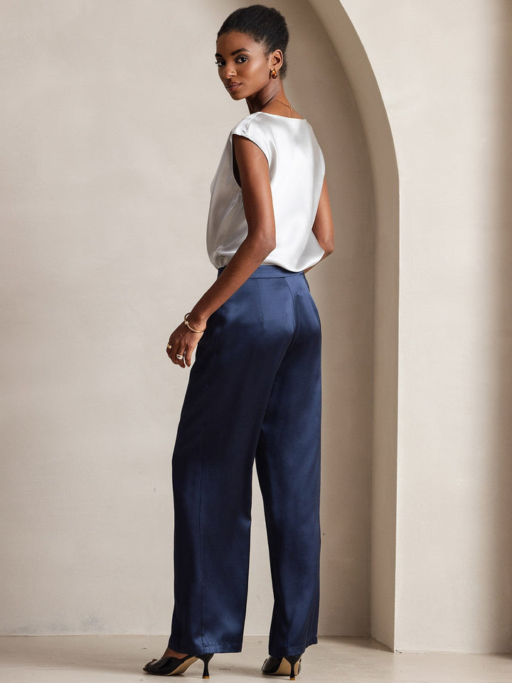 19 Momme Relaxed Silk Wide-Leg Trousers