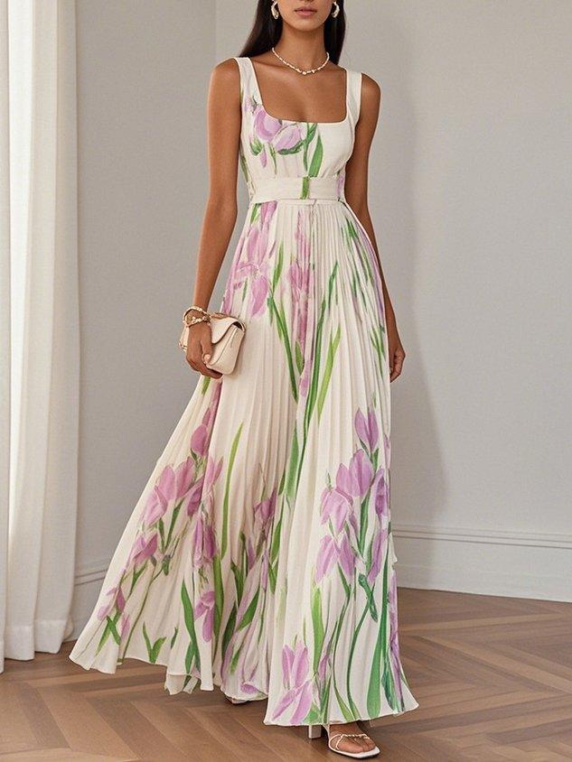 Liviana | Elegant Pleated Maxi Dress