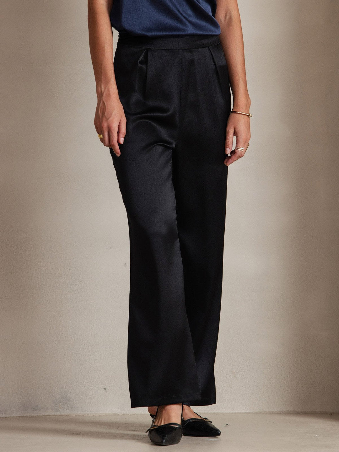 19 Momme Relaxed Silk Wide-Leg Trousers