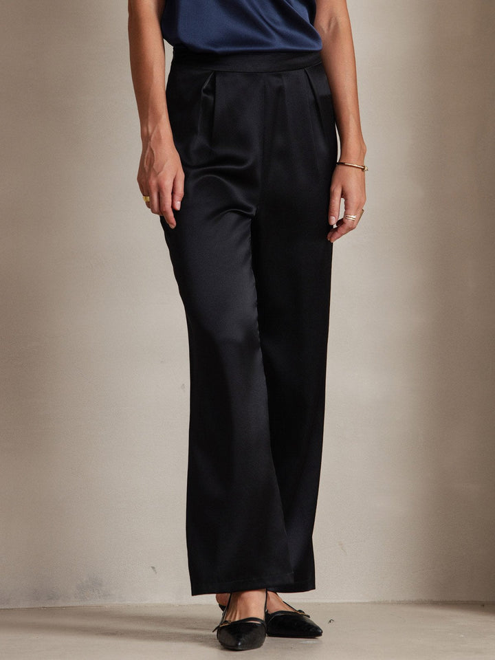19 Momme Relaxed Silk Wide-Leg Trousers