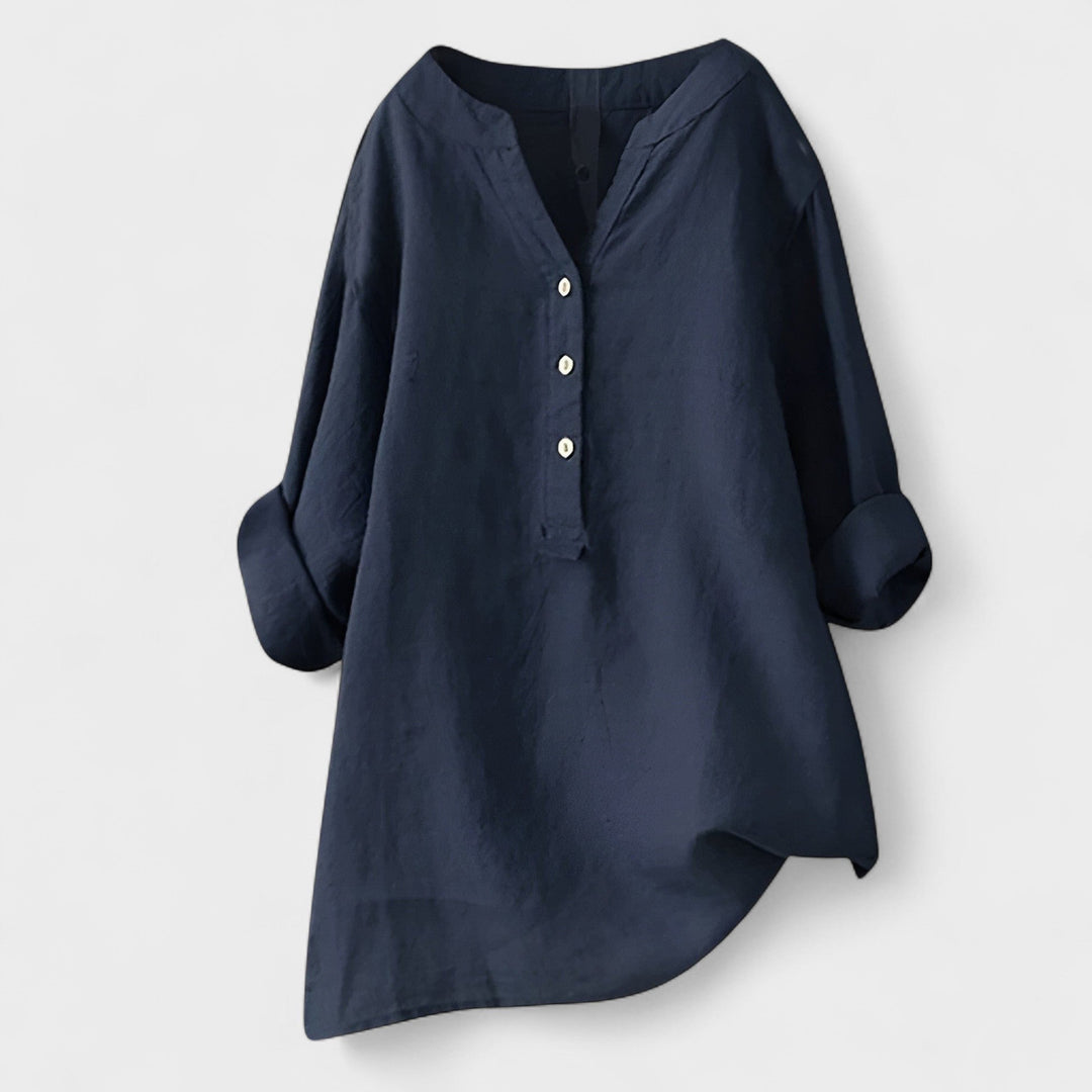 CATHRINE | Linen Shirt with Buttons